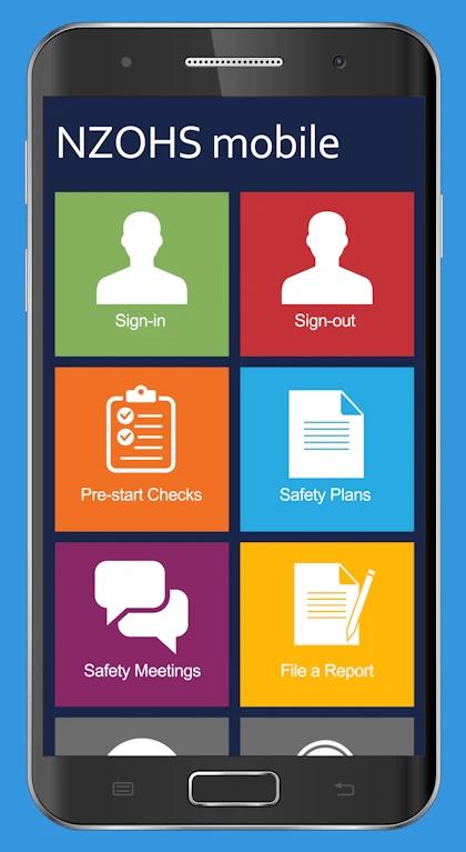 Screenshot of NZOHS Mobile App
